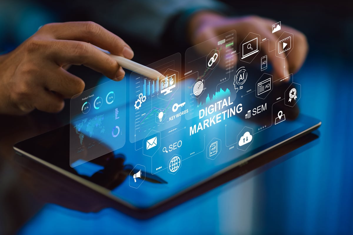 Business Analytics i Financial Data Visualization s Digital Marketing Technology Interface - Business Growth sa SEO Strategy